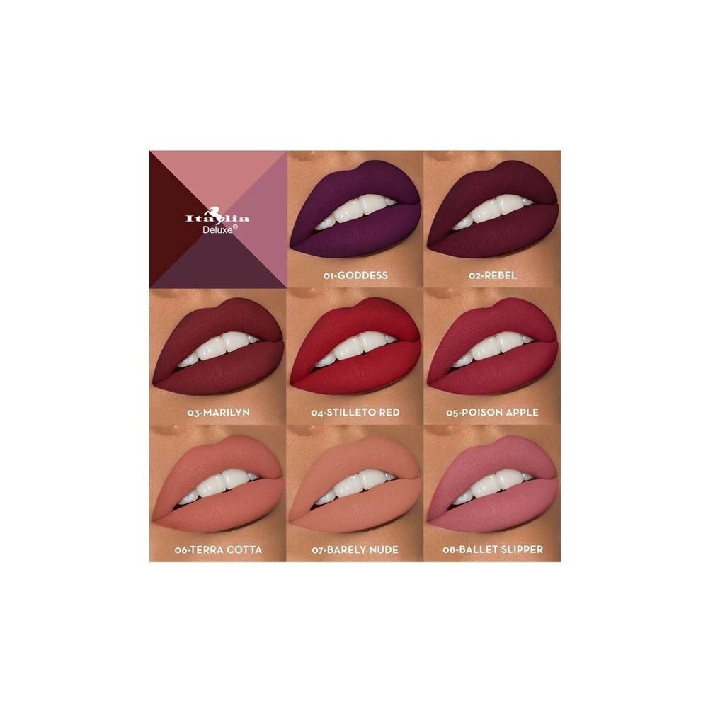 Temptress - Italia Deluxe Mousse Matte Berry Red Lipstick Single - Picture 5 of 6